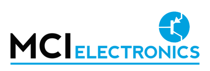 MCI Electronics logo animation celebrating the first successful test of the transistor