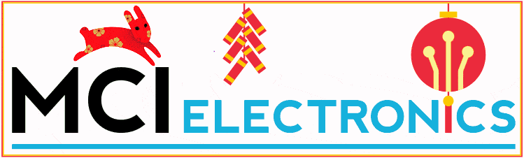 MCI Electronics logo animation celebrating Lunar New Year: Year of the Rabbit