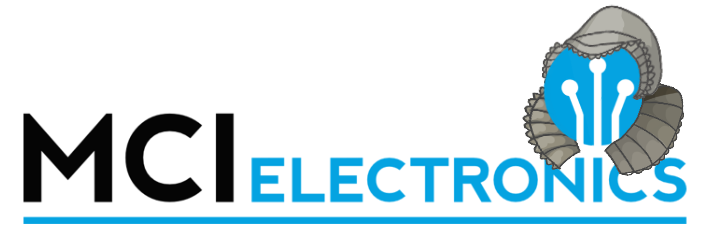 MCI Electronics logo inspired by Mary Queen of Scots