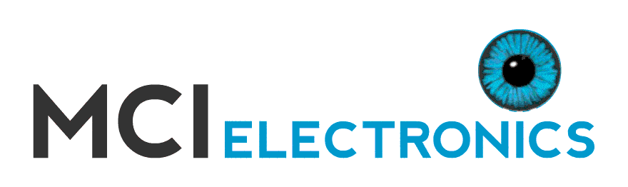 MCI Electronics logo animation marking the invention of the disposable contact lens