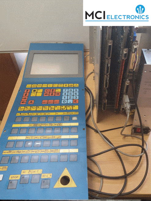 Animation of a display and control system being repaired and a thermal camera image of a hot spot on the device.