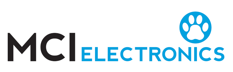 MCI Electronics logo with paw print design celebrating International Dog Day.