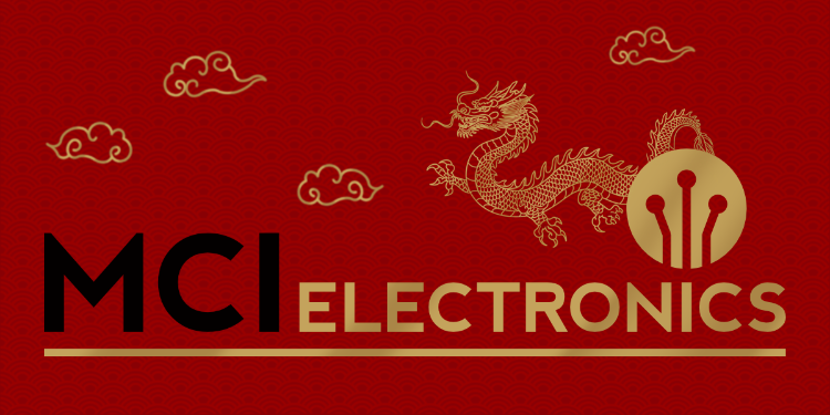 MCI Electronics image celebrating Lunar New Year (Dragon) 2024.