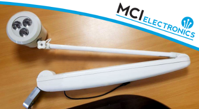 Veterinary inspection lamp repaired by MCI Electronics.