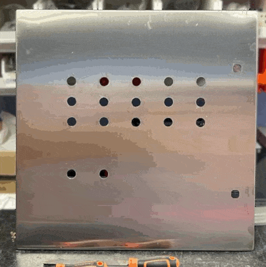 Animation showing the manufacture of a doughnut fryer safety control panel.