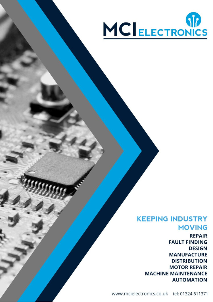 Cover page of MCI Electronics marketing brochure 2023