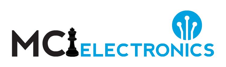 MCI Electronics logo animation showing a chess piece to remember the famous game between Deep Blue vs Kasparov.