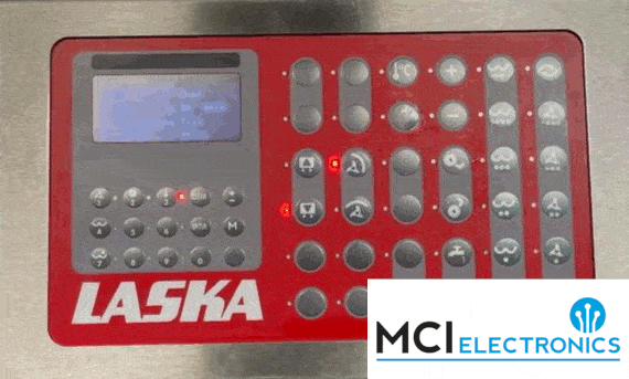 Animation showing control panel on a food production machine repaired by MCI Electronics.
