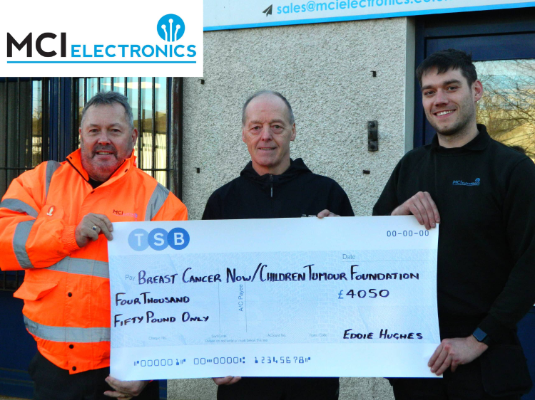 MCI sponsored Eddie Hughes, marathon runner, who raised money for Breast Cancer Now and the Children Tumour Foundation.