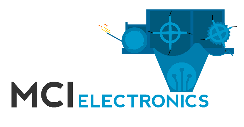 MCI Electronics logo animation celebrating Andrew Meikle