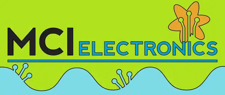 MCI Electronics logo image inspired by the design of the Mystery Machine celebrating the premiere of Scooby-Doo.