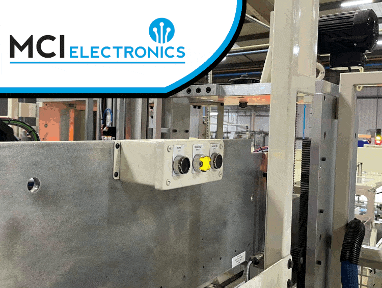 Animation showing the before and after fitting of suspended handset by MCI Electronics, to replace a static control box.