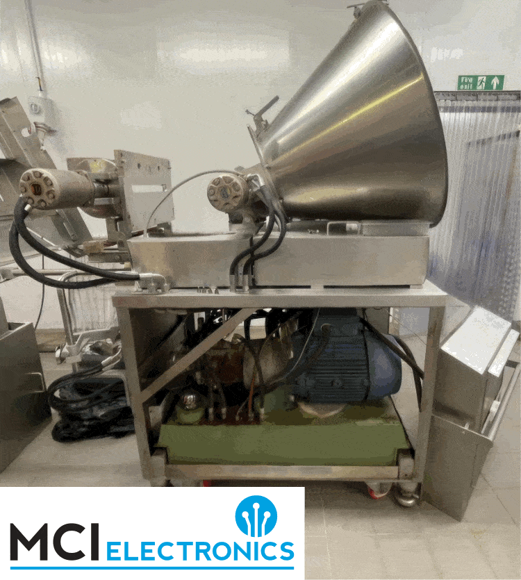 Animation showing a meat processing machine repaired by MCI Electronics.