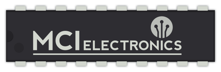 MCI Electronics logo showing an integrated circuit.